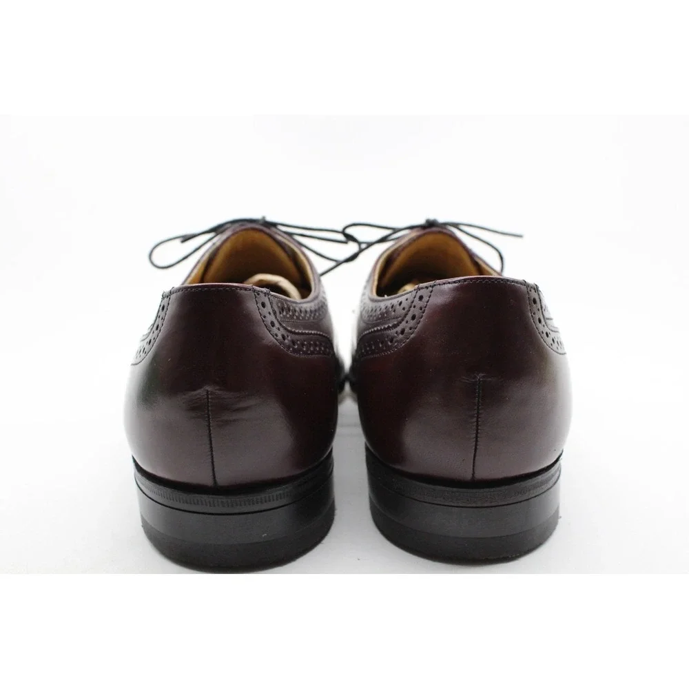 Johnston & Murphy Optima Oxford Cap Toe Burgundy Leather Dress Shoes 8.5 E
